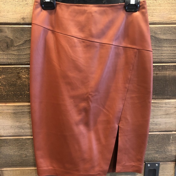 WHBM Leather Skirt